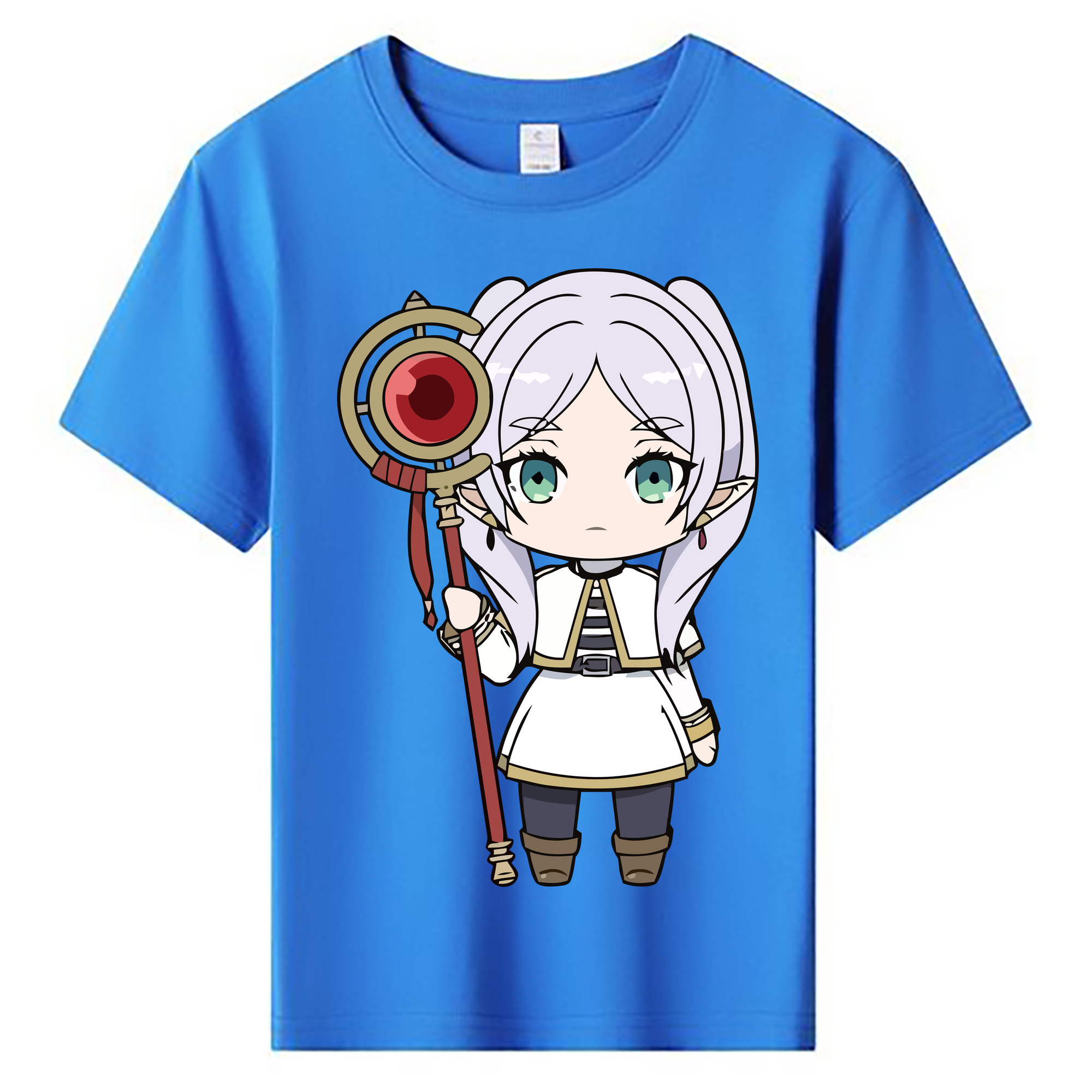 （画像用） 葬送のフリーレン Frieren 綿100％キッズTシャツ（フロントプリント）